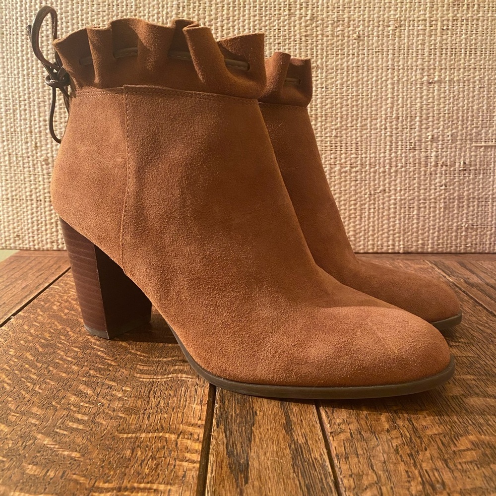 Crown and Ivy Morcella Suede Ankle Booties